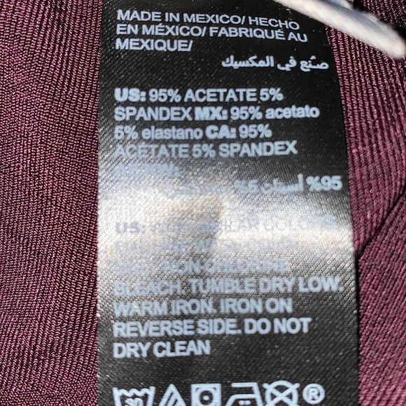 CHICO’S TRAVELERS pull on pant stretchy wrinkle free wine burgundy NEW size 8-10 - Picture 6 of 10